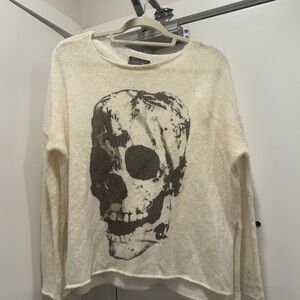 Wooden Ships White Skull Sweater